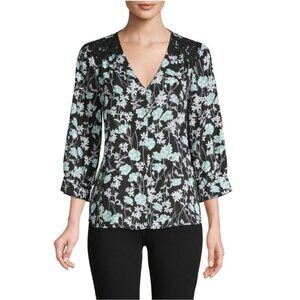 Karl Lagerfeld Faux Pearl Embellished Floral Top